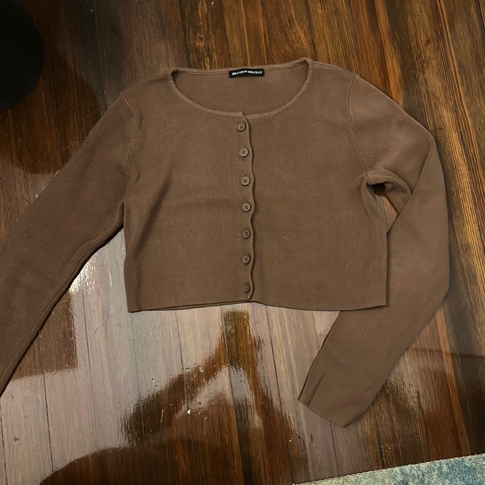 Brandy Melville Athelia Knit Top long sleeve